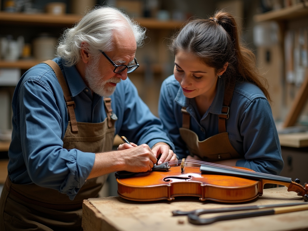 Processus de création d'un violon sur mesure